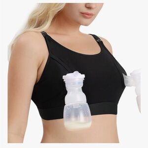 Comfortable Black Hands-Free Pumping Bra - NWT
